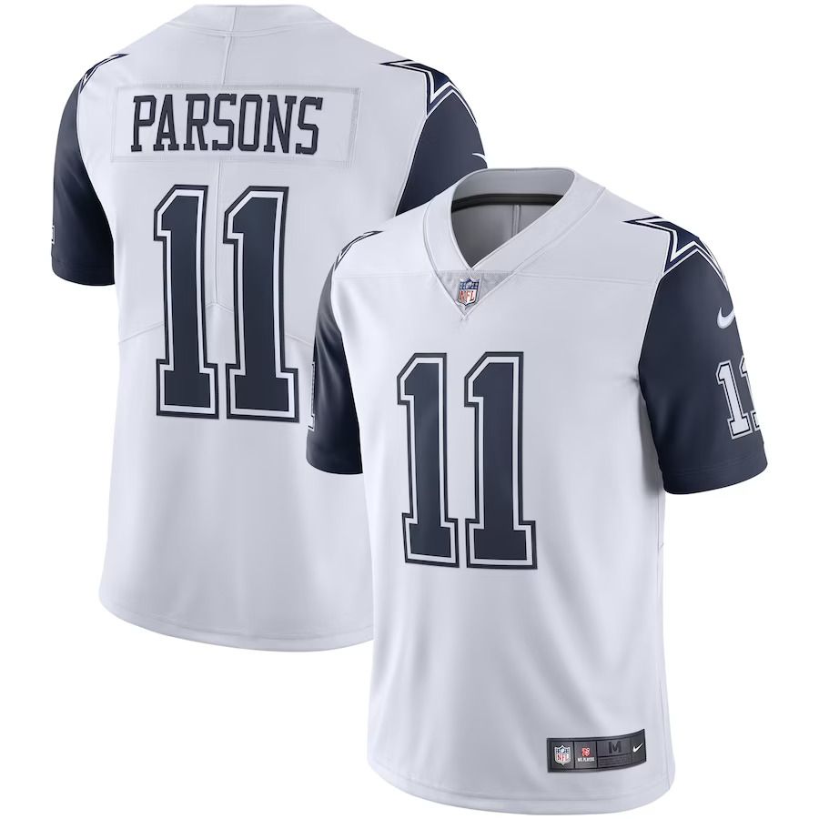 Men Dallas Cowboys 11 Micah Parsons Nike White Alternate 2 Vapor Limited NFL Jersey